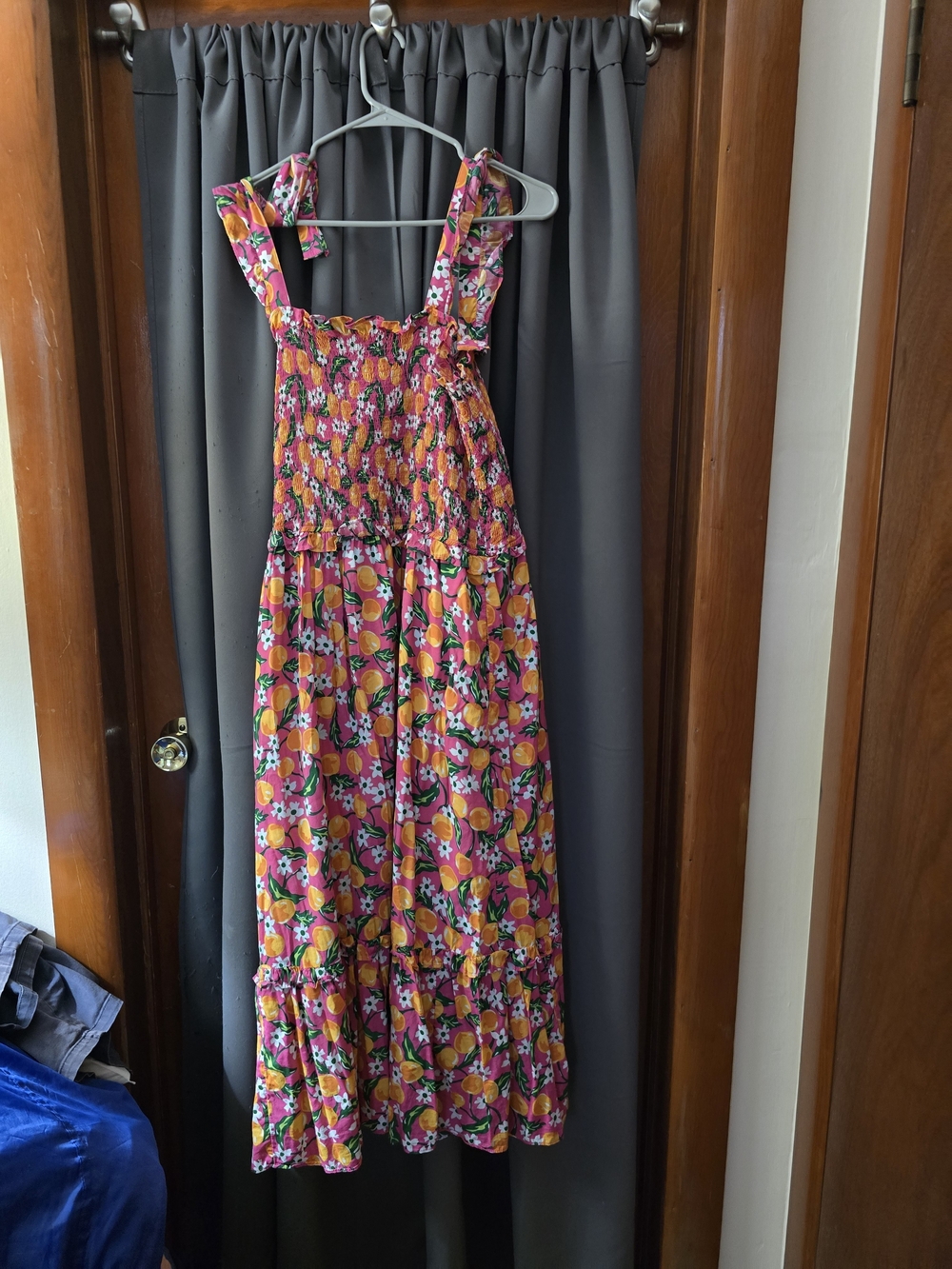 Size Large Draper James Bright Pink & Orange Floral Sundress WITH POCKETS